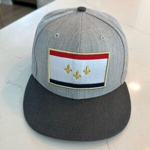 New Era New Orleans Flag fray snapback hat, Sz Medium-Large